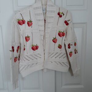 Maeve for Anthropologie embroidered sweater Woman's size XS NWOT